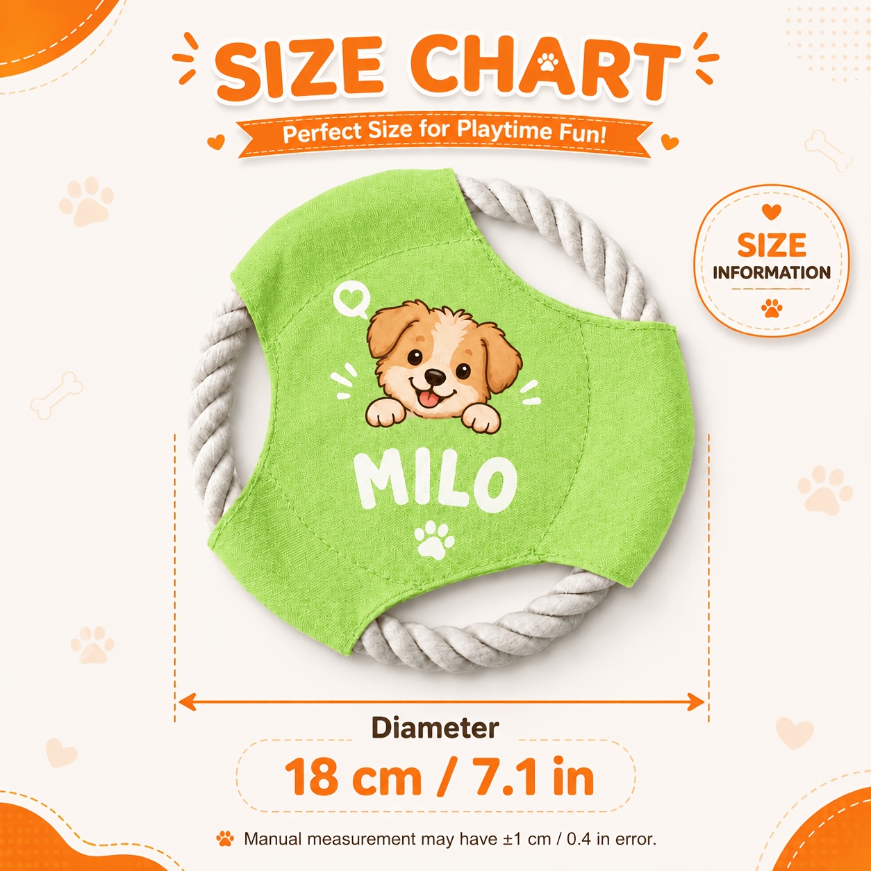 Customizable Pet Name Flying Disc for Dogs