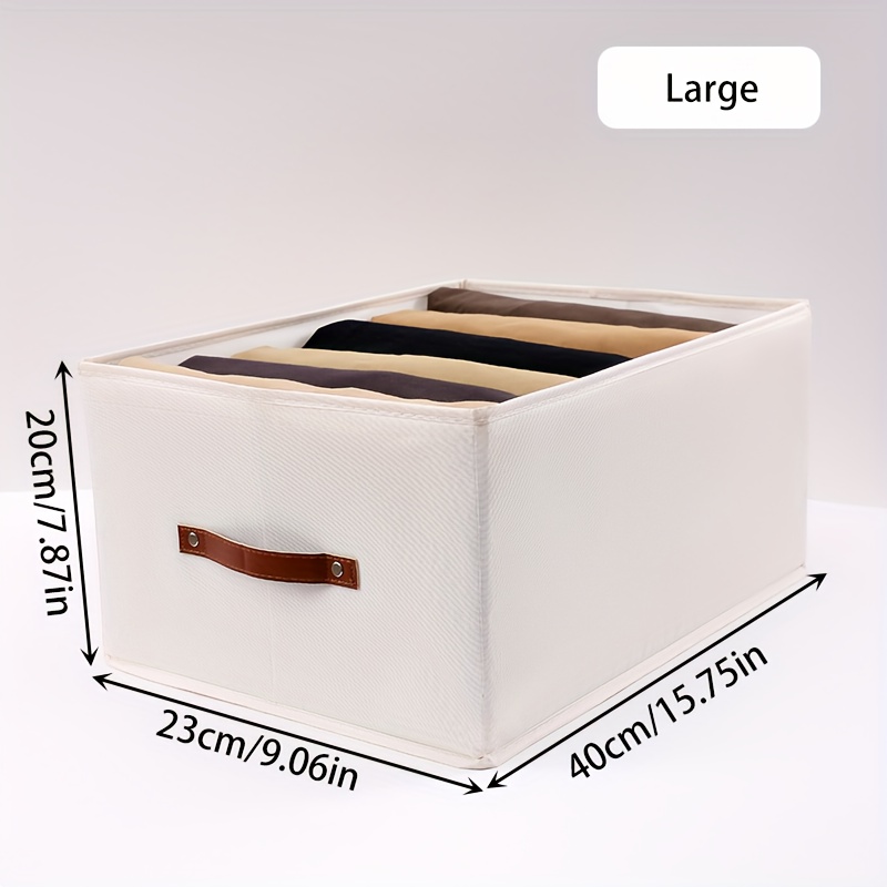 E-shop Moderne Aufbewahrungsbox aus Oxford-Gewebe mit verbessertem Ledergriff, rechteckig, Mehrzweck, Kleider-Organizer für Zuhause – für saisonale