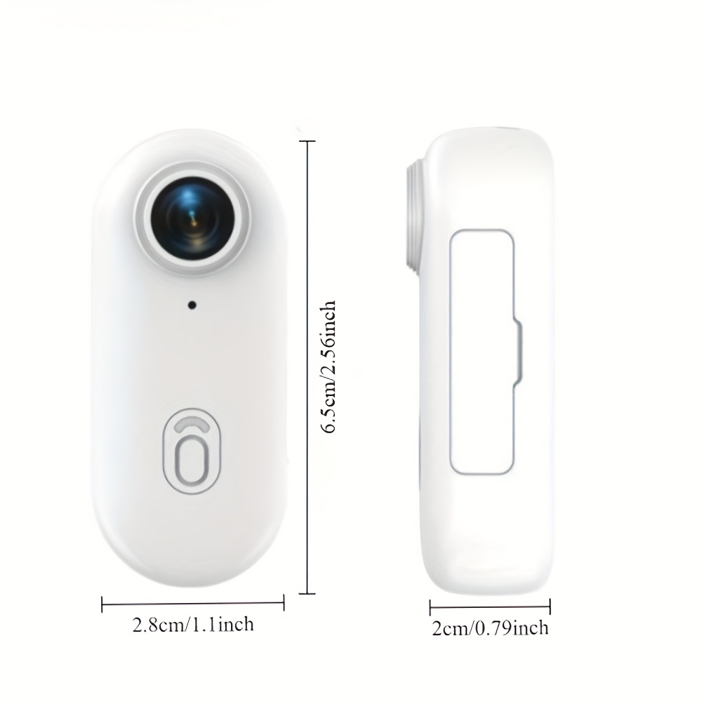 1080P UHD Mini WIFI Action Camera 32&128GB Thumb POV Portable Body Cam Wearable Video Recorder with Magnetic Lanyard, Helmet Mount, Pocket Sport DV for Bike Cycling, Motorcycle, Pet, Vlogging(White, Black)