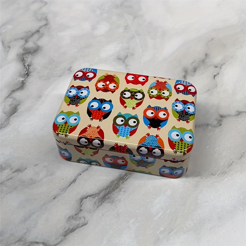 Image of 1 Small Metal Tin Box, Sundries Storage Box, Office Stationery Storage Box, Jewelry/beads/sewing Tools Storage Box