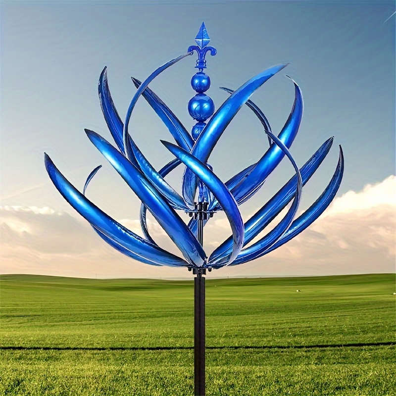 

Metal Windmill Gardening Ornaments Ornaments Garden Lawn Iron Windmill Ground Insert Wind Marker Wind