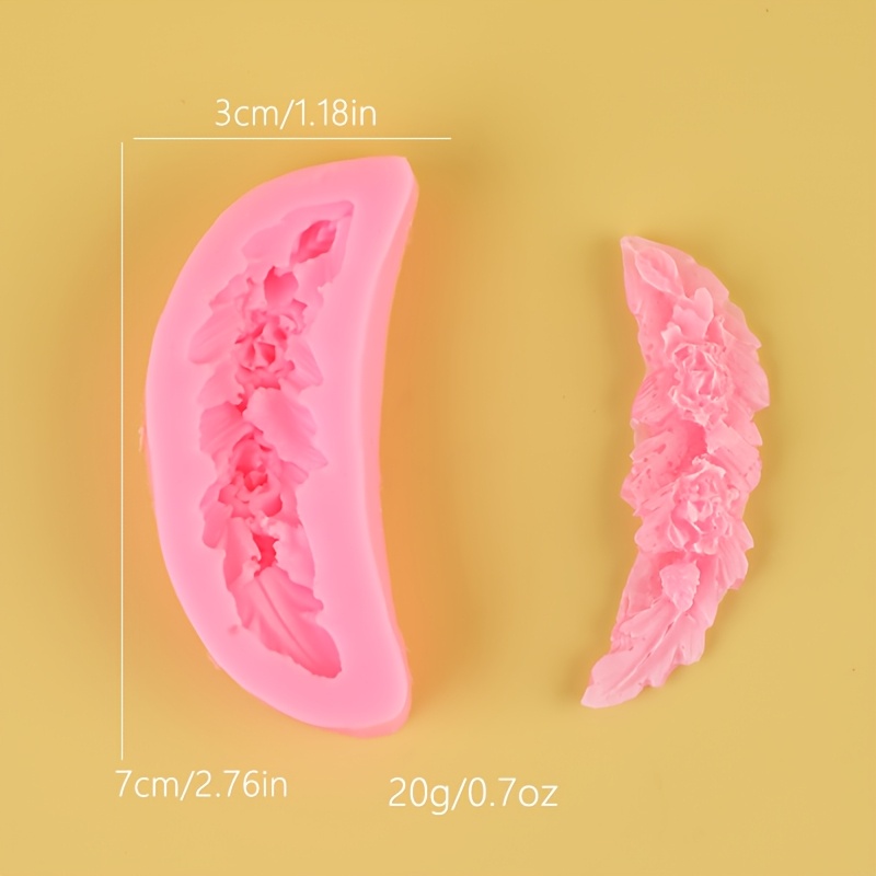 1pc Feather Silicone Mold For Baking, Chocolate Fondant Cake Decoration Tool, Uncharged, Silicone Baking Molds