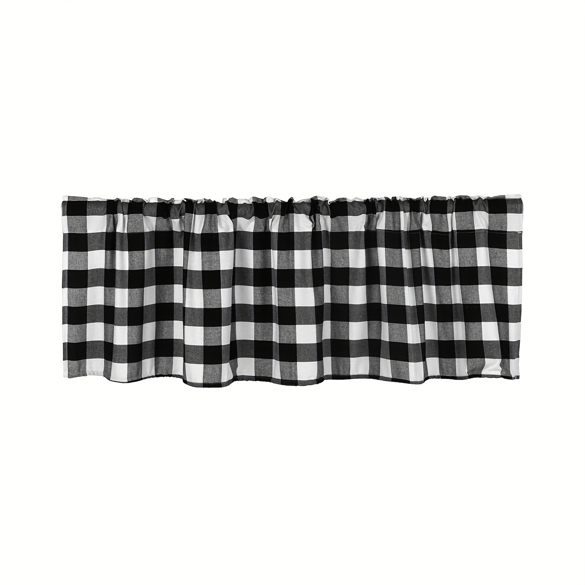 Temu – TEMU Kitchen Curtains, Heavy Buffalo Check Farmhouse Curtains For Window Cafe Drapes