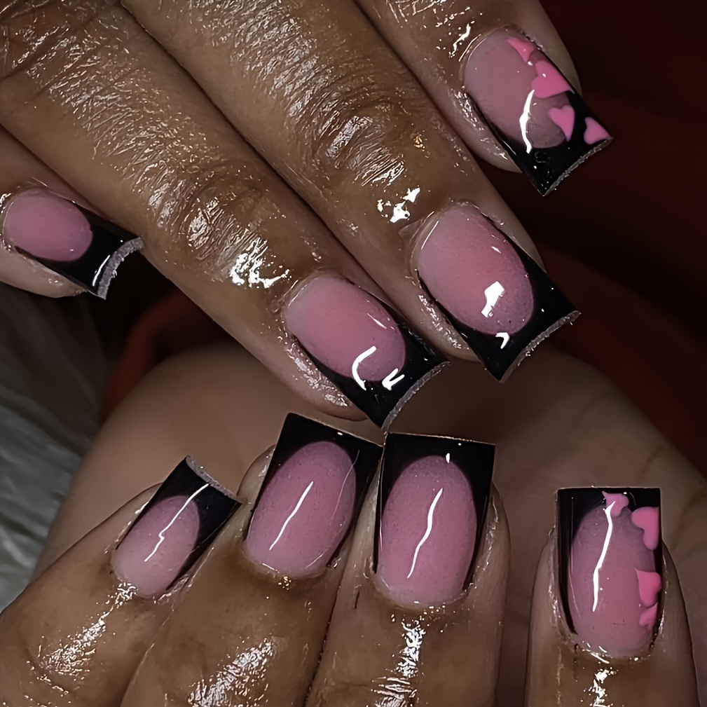 Fancy Black French Tip Nails Pictures, Photos, and Images for Facebook,  Tumblr, Pinterest, and Twitter