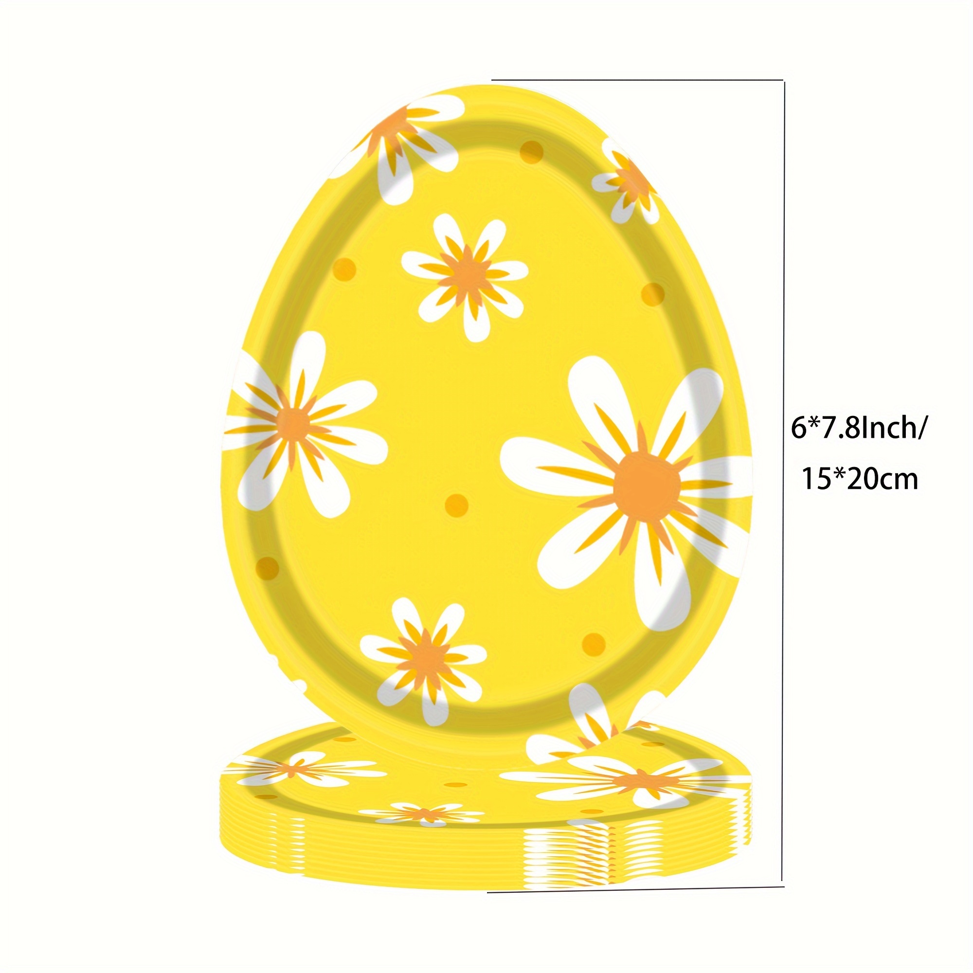 easter party tableware colorful egg paper plates disposable - Temu Australia, image size:2000x2000