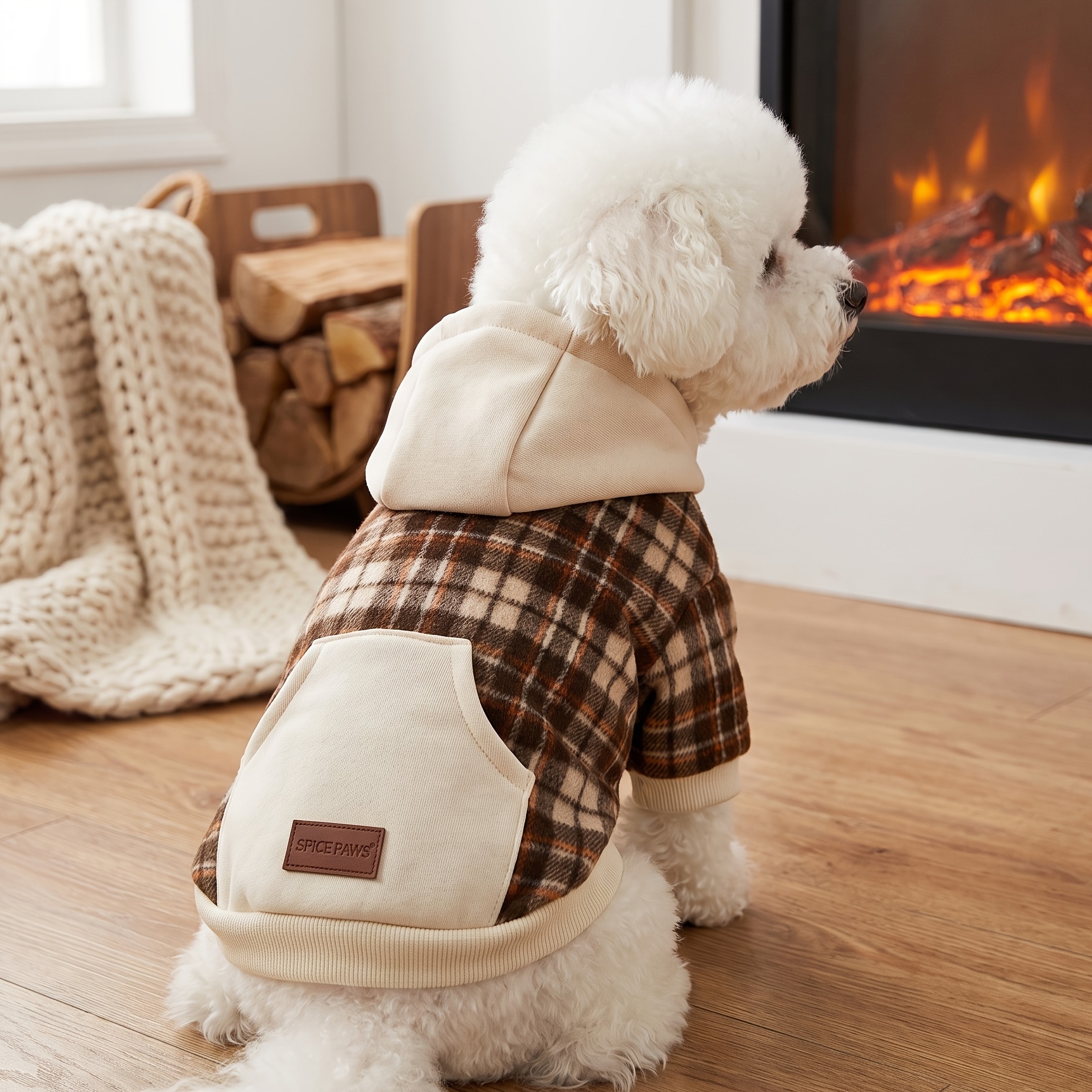 pet contrast color   sweatshirt Product details 0