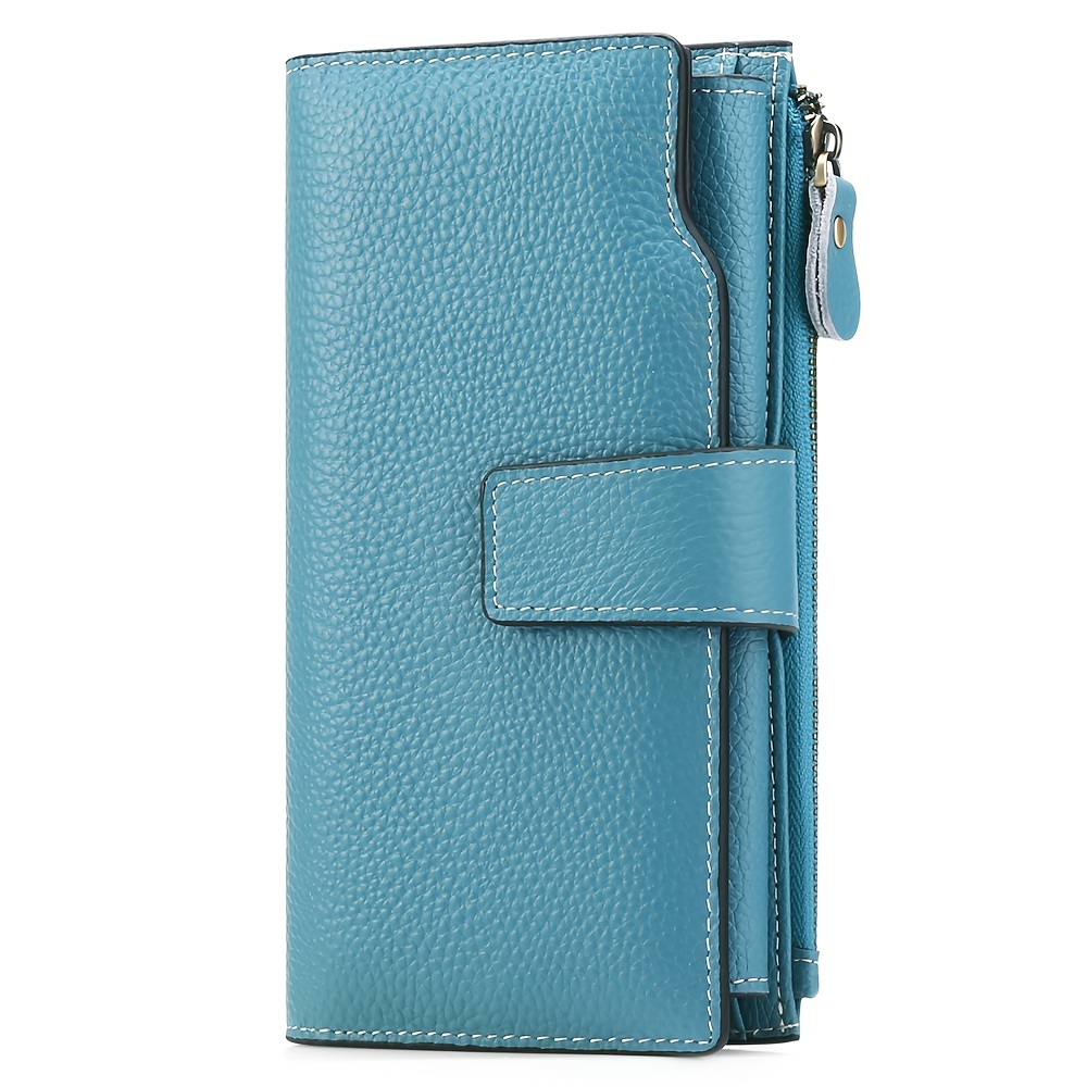 Rfid Blocking Wallet For Women, Large Capacity Phone Wallet With Wrist Strap, Vegan Faux Leather Long Purse Holds 6.7'' Phone, 17+ Card Slots, Gift Box Included For Birthday Christmas
