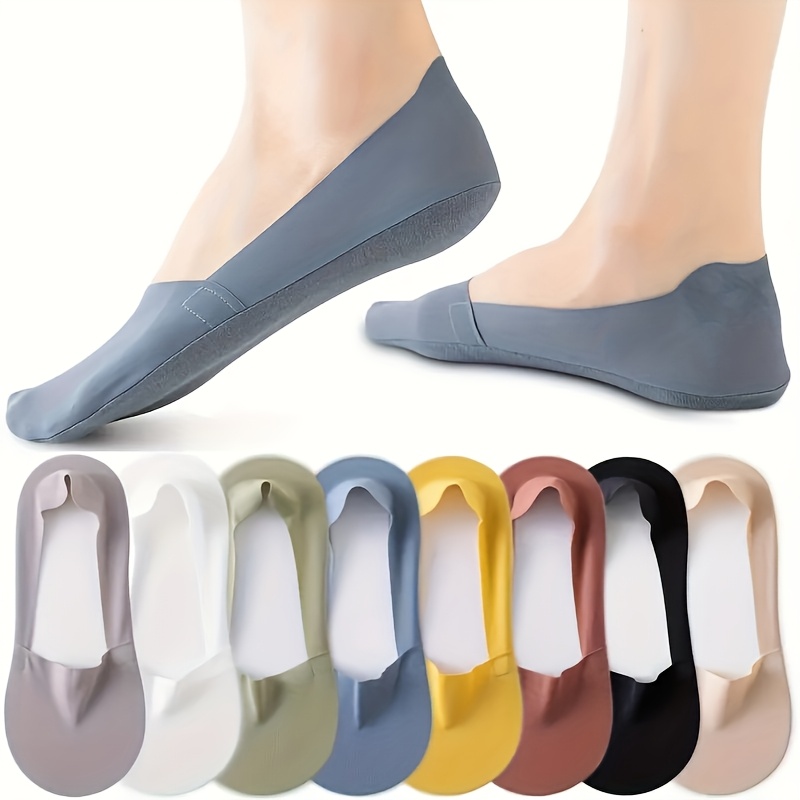 TEMU 10 Pairs/20pcs Of Ultra- Invisible Boat Socks For Women - Cool, Non-slip, Sweat-absorbing, Breathable Summer Socks, Breathable Footwear |