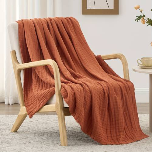 new year 6 layer 100 muslin blanket muslin blanket for couch bed gauze blanket for adult lightweight and breathable blanket