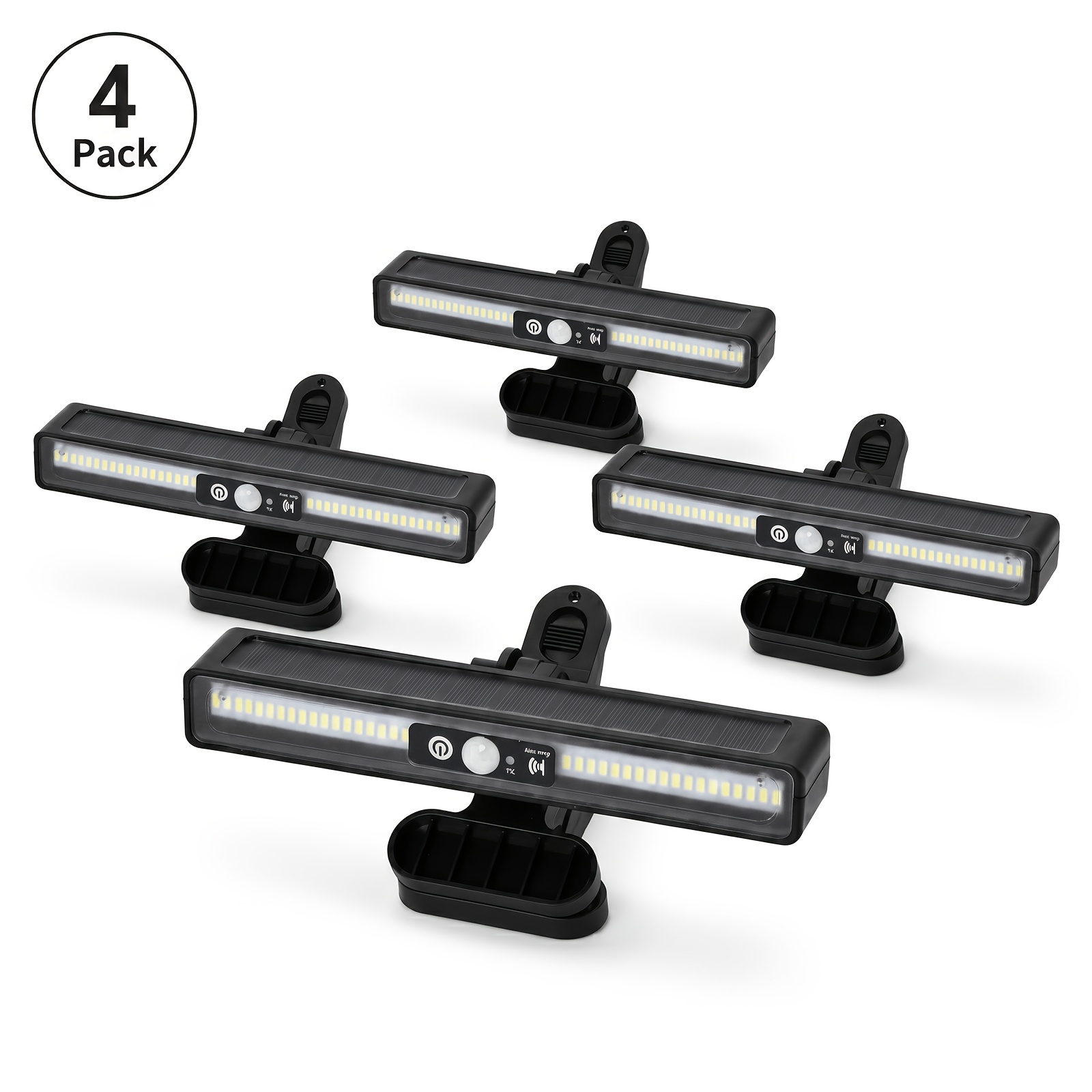 TEMU Set Of 4 Solar-powered Motion-sensor Lights, Ip65 Waterproof Rating, Outdoor Motion-sensor Lights With 36 Leds, Portable Solar Security Lights,