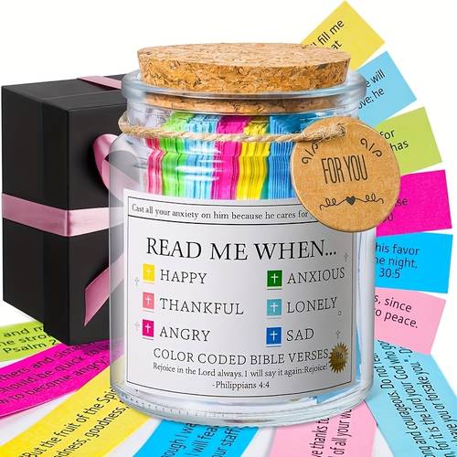 a prayer jar featuring a gentle wooden lid and vibrant bible verse labels a motivational container for scripture home decor christian presents christmas surprises containers religious ornaments