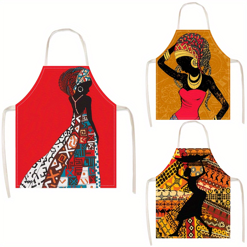 

1pc, Cooking Apron, Bohemian Ethnic Style Linen Apron, Oil And Stain Resistant, Home Kitchen Household Workwear, Kitchen Supplies