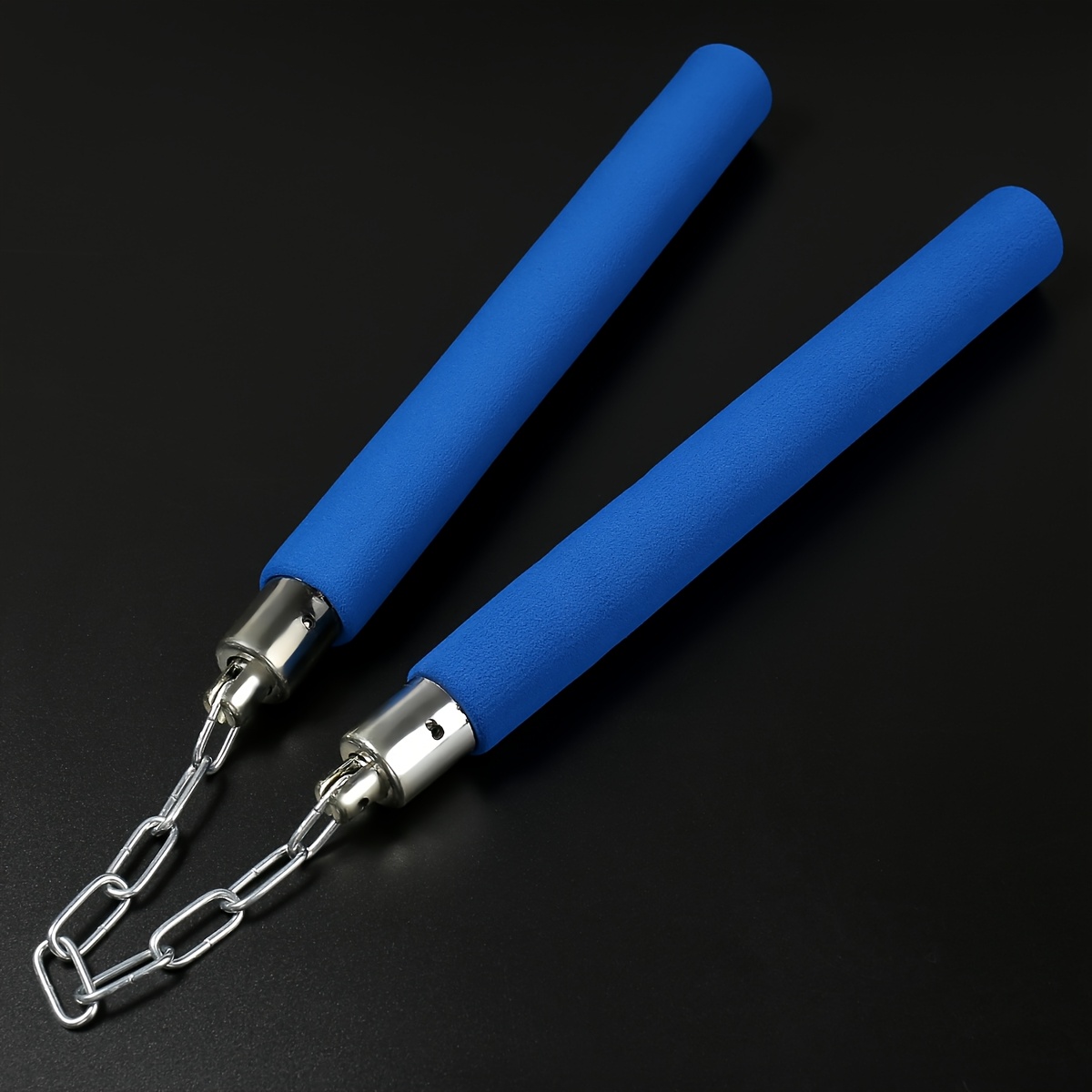 1pc foam nunchaku training sticks with steel chain   sponge material for beginners universal martial arts two section staff for practice and training ideal for valentines day ramadan thanksgiving christmas halloween black red yellow details 7