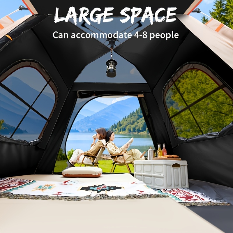 KOALA OUTDOOR Automatic  -Up Camping Tent - Instant Setup, Large Family Tent with Zippered  ,   Interior for 4-Person Camping, Road Trips, Backpacking -   Use, Easy Setup Camping Shelter, Tent for Camping, Travel Trailer Tent, Modern Tent Design, Sun Protection Canopy, Durable Tent Fabric