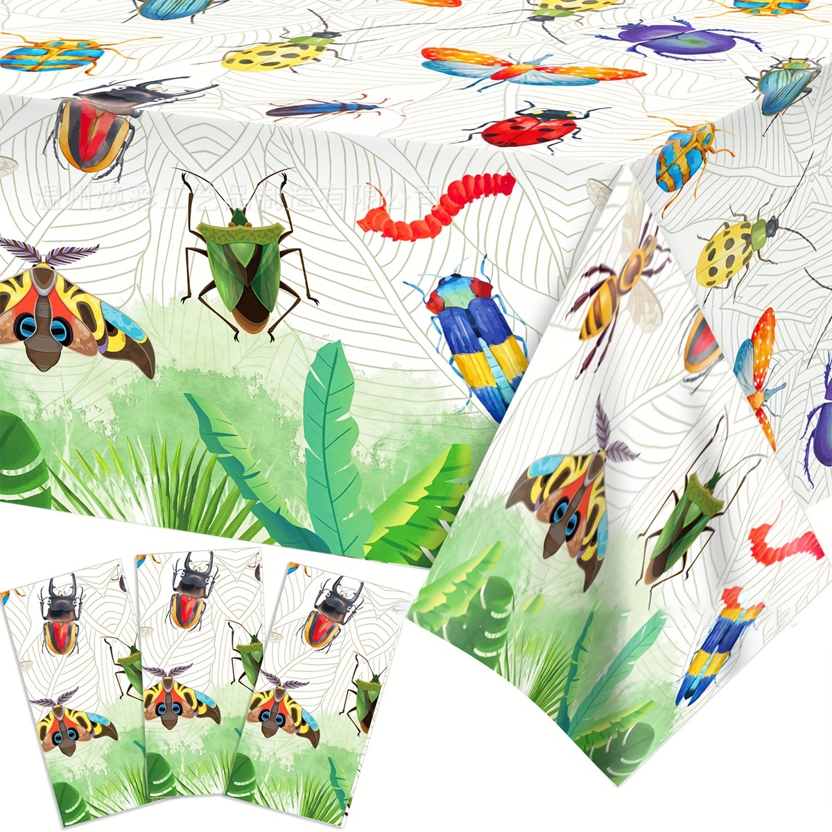 

1pc, Tablecloth For Insect Theme Party Decorations With Ladybugs And Dragonflies For Festive Party Gathering Spring Party Scene Decor Home Room Decor
