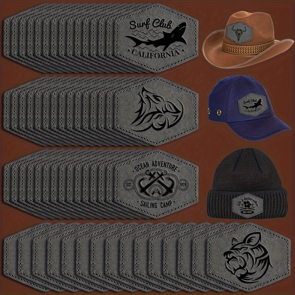 Vintage Custom Laser Engraved Hats S Custom Leather Patch Logo