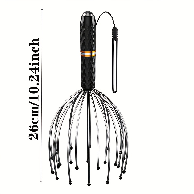 Image of 1pc 16-claw Massager - 360° -end Massage, Simulating Human Hand Kneading, Deep Relaxation, Pressure, Home-grade Male And Female Head Massage Tool, Scalp Massager, Perfect For Christmas Gifts