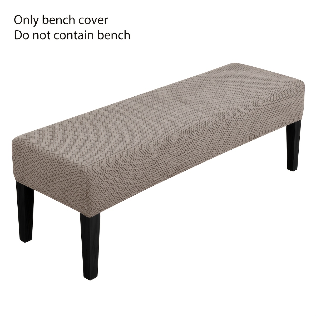 TEMU 1pc Modern T-shaped Jacquard Bench Cover With Elastic Closure Suitable For Shoe Bench Protector, Stretchable Entryway Furniture Cover, Machine