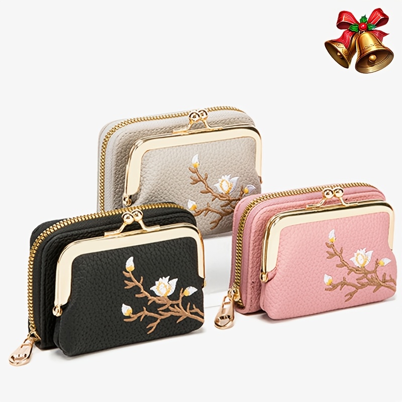 

Miracase 2in 1 Embroidered Mini , Fashion Women's Large Capacity Organ Card Bag Hand Bag, Small Wallets For Women Girl In All