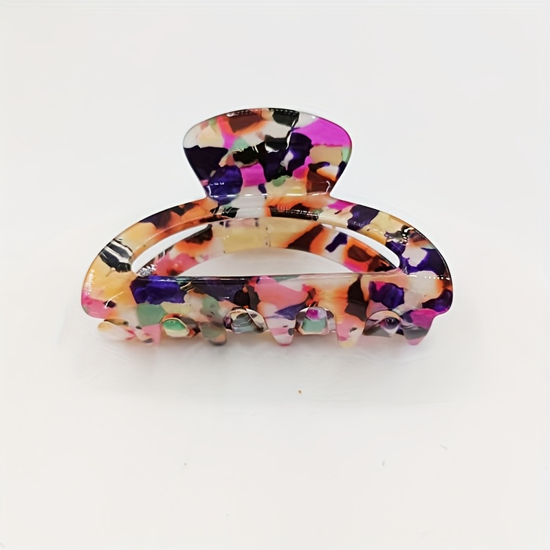 Image of High-end Acrylic Medium-sized Hair Clip Fixed Hair Clip Fashionable Half-tie Ponytail Clip Shark Clip Hair Additions Hair Clip