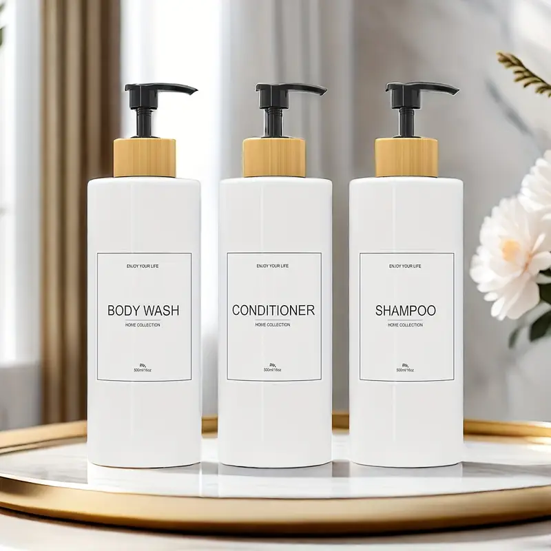 Suream Shampoo- en conditionerdispenserset, 3 stuks, 16,8 Suream Shampoo- en conditionerdispenserset, 3 stuks, 16,8