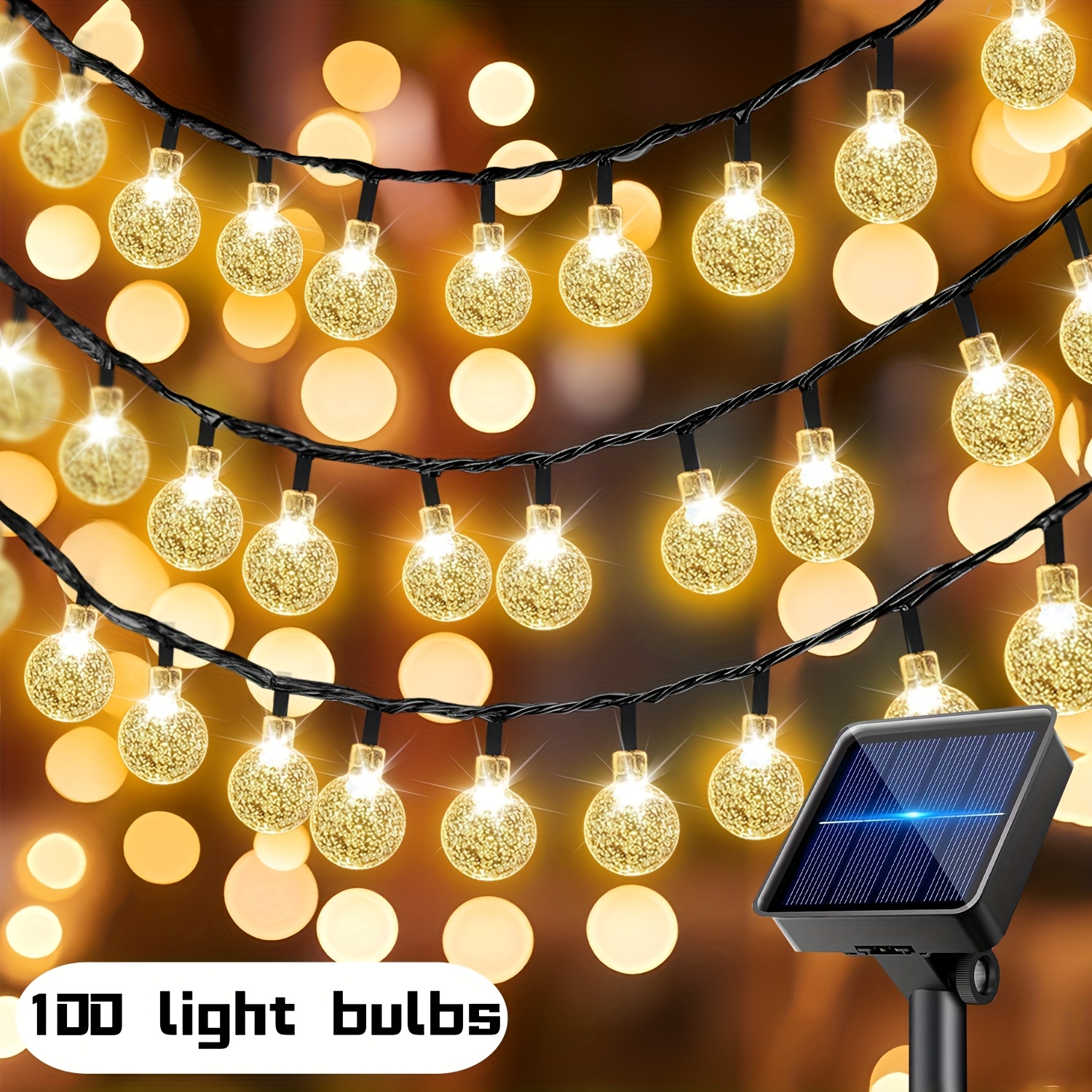 Smart Solar Crystal Lights with 12 Lighting Modes