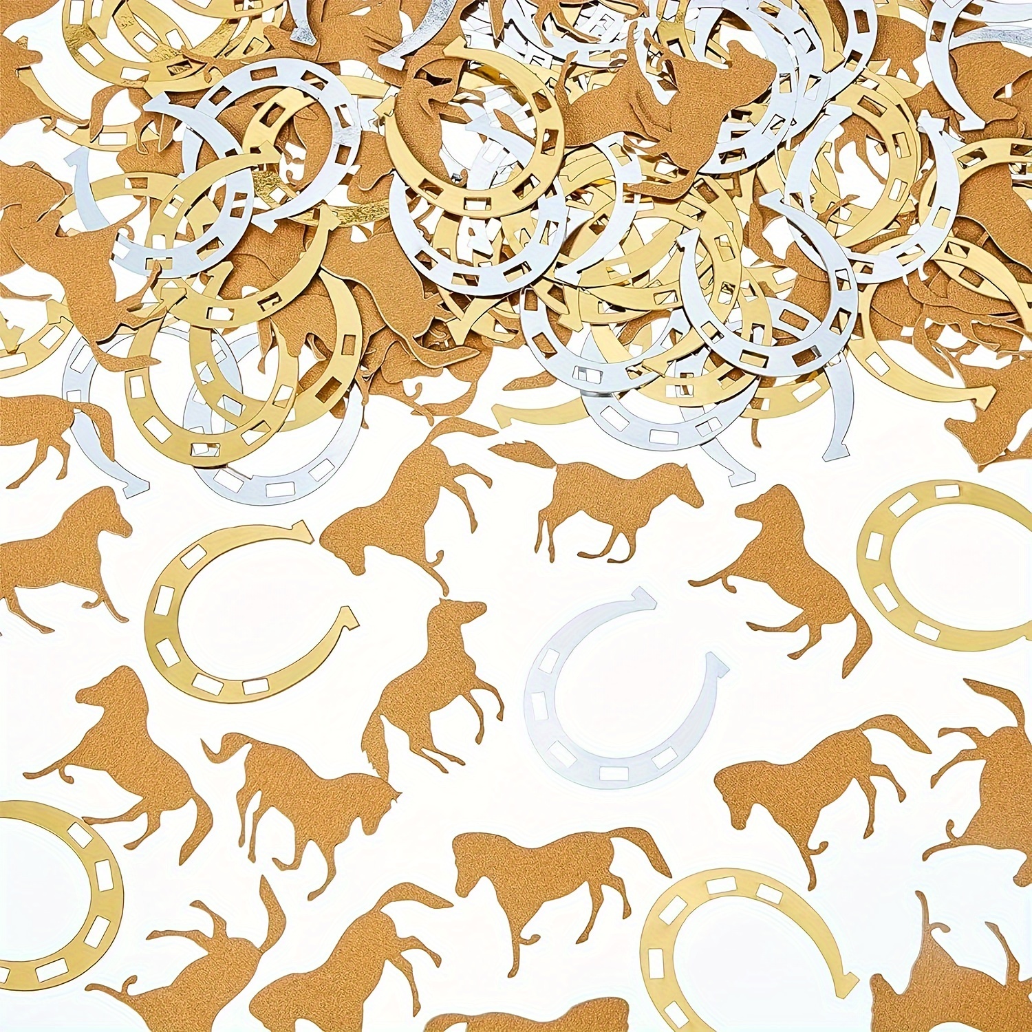 

100pcs Horseshoe Birthday Confetti - Perfect For Theme Parties & Table Decorations