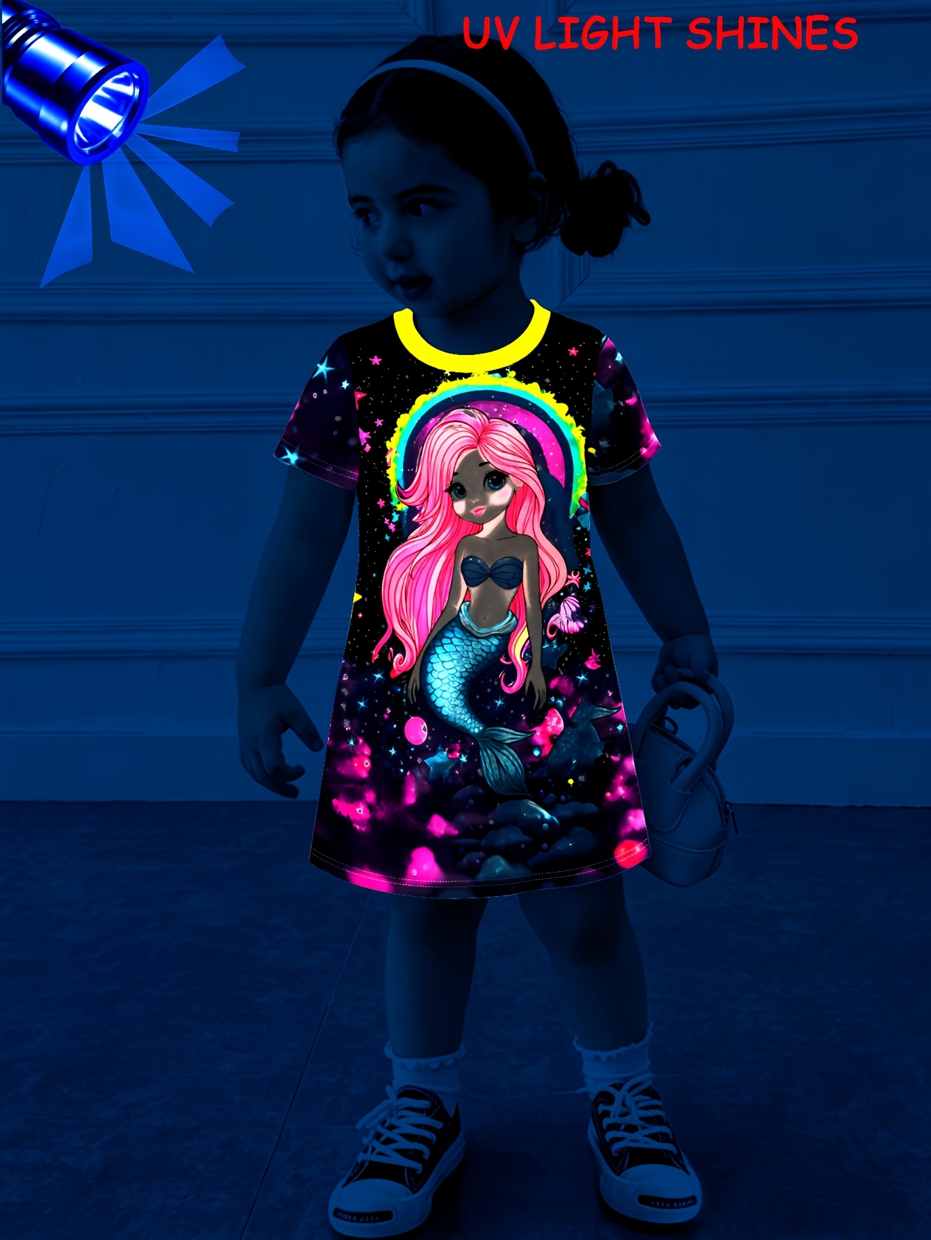 neon dress teens One-Shoulder blue stones and crystals Royal Pageant Dress for Little Girls - Fun Fashion for Birthday, Formal Cocktail Party, and Drama