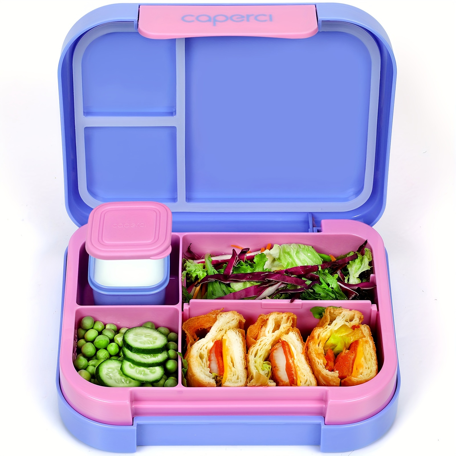 

Caperci Bento Lunch Box, Leak-proof 44oz Lunch Containers With 3 Or 4 Compartments & Dip Container, Dishwasher/microwave Safe, Bpa-free