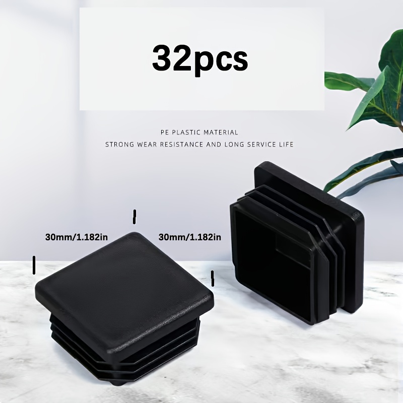 TEMU 32 Pezzi Tappi in Metallo , Coperture per di Recinzione, Inserti Antiscivolo per Sedie e Mobili �� Coperchi per Gambe Qualit� con Bordo , Design
