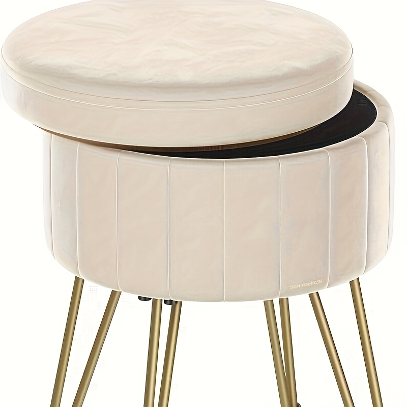 storage ottoman velvet dressing table stool 39 x 44 cm dia