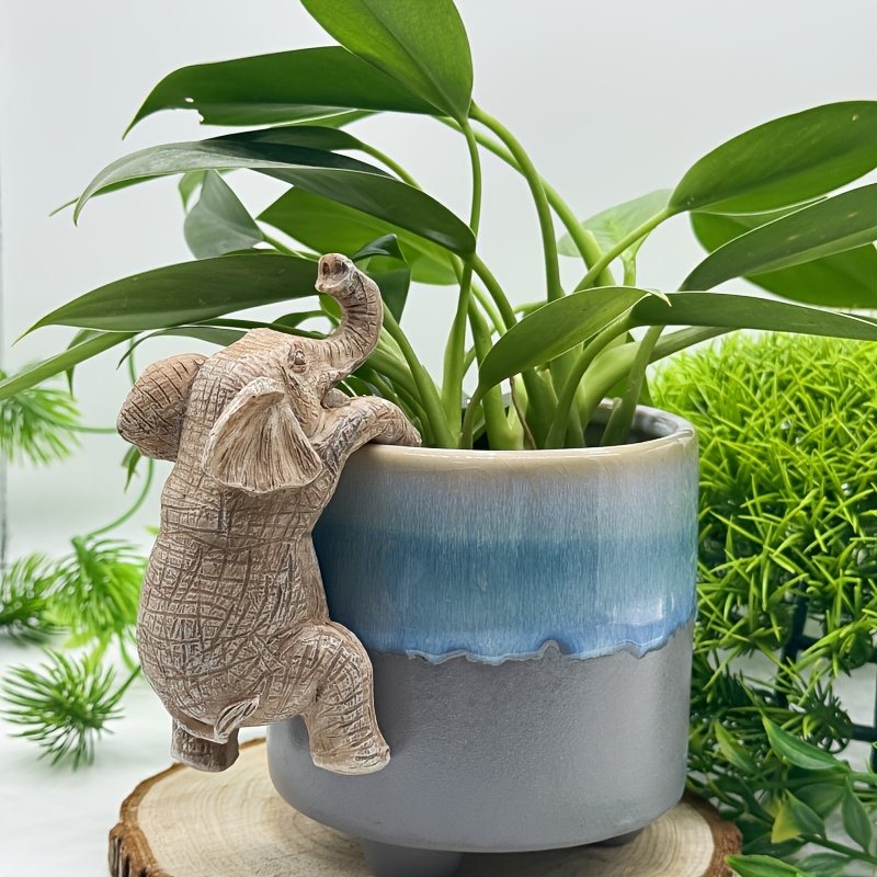 

Elephant Hanging Planter - Resin Garden & Balcony Decor, Ideal Gift For And Aesthetes, Indoor/outdoor Use