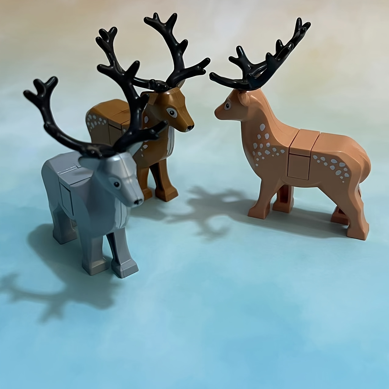 3pcs Animal Deer Model Building Blocks Set