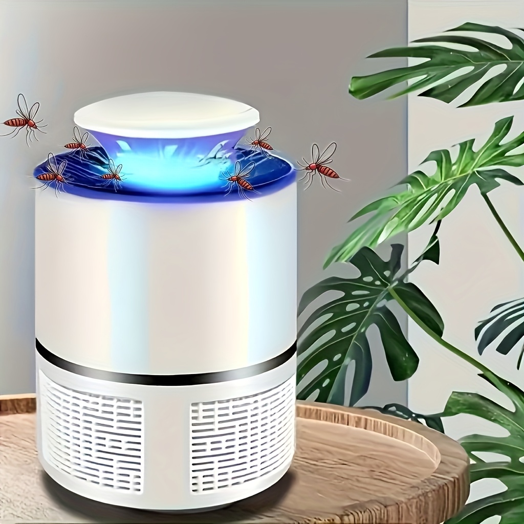 1pc USB-Powered Silent Mosquito Repellent Lamp ? Automatic Indoor/Outdoor Insect Zapper with Blue Flame Effect, Ideal for Bedrooms, Living Rooms & Gardens, Essential Summer Home Appliance, Mosquito Zapper, Sleek Device Design, USB Powered Device