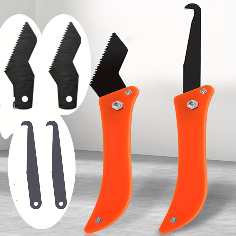 Image of 6pcs Professional Grout Tool Set, Foldable Seam Hook Knife, Ceramic Tile Cleaning Tool, Suitable For Kitchen, Bathroom, And Bedroom Tile Joints And Corners, Made Of Durable Materials