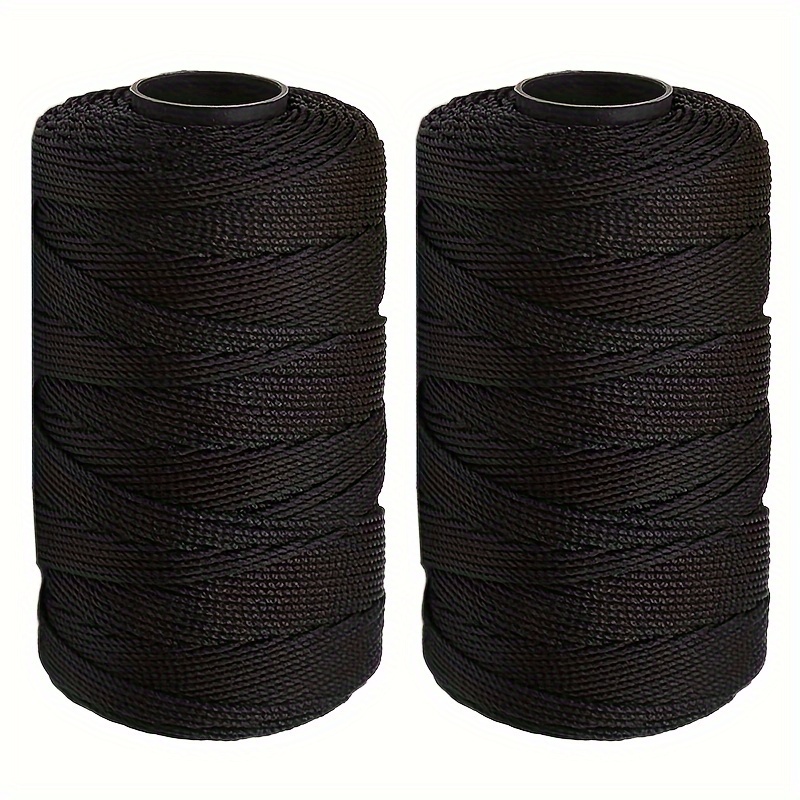 2pcs 1.5mm X 219 Yards Polyester Rope Woven And Crochet, 100% Polypropylene Woven Rope For Hat, Bag, Purse, Shoes, Plant Hanger, Crafts