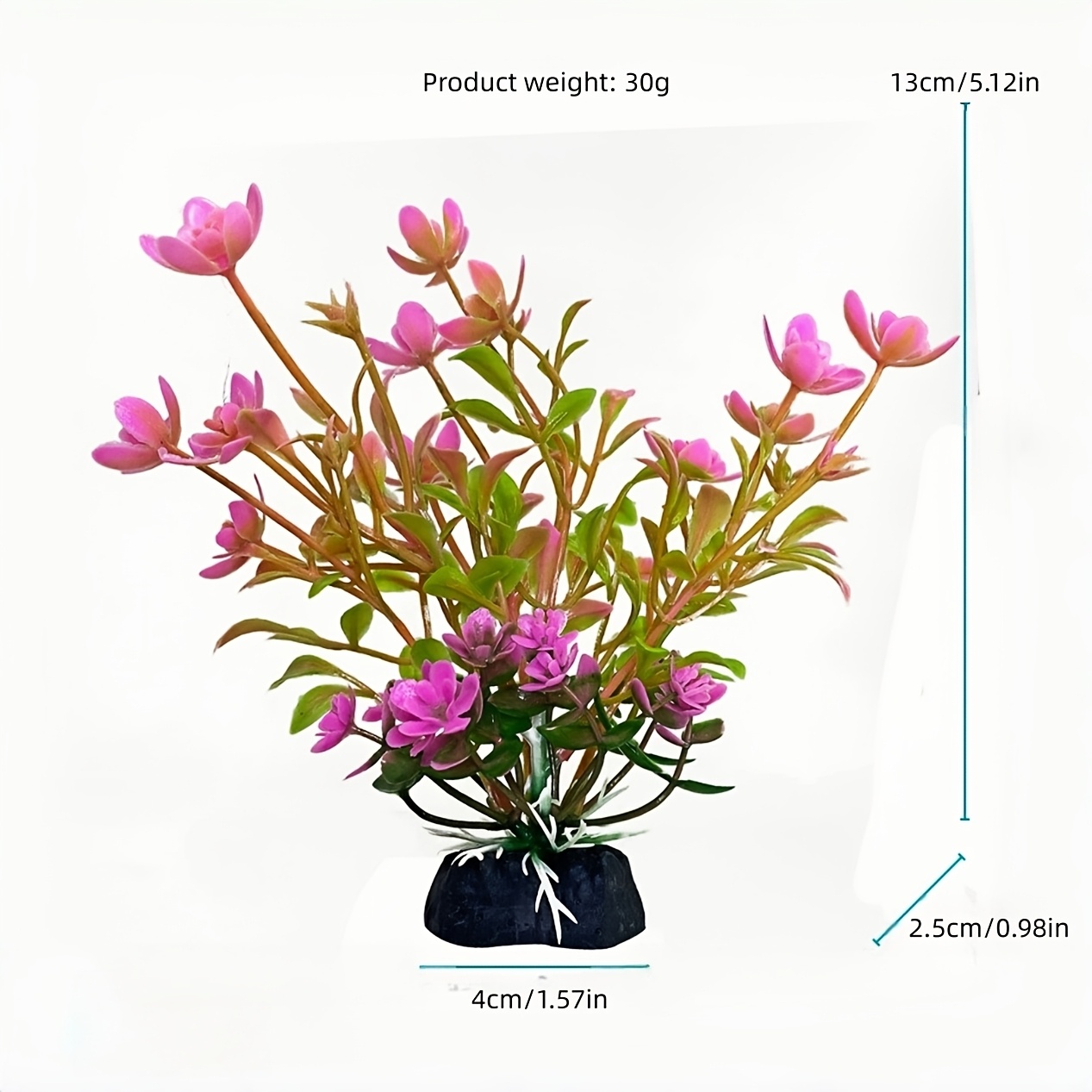 Image of Artificial Aquarium Plant, 13cm/5.12in Pink Purple Fake Aquatic Grass, 3 Color Options, Multiple Sizes Non-toxic Fade-resistant Fish Tank Ornament For Betta Fish Shrimp Freshwater Aquarium Aquascaping