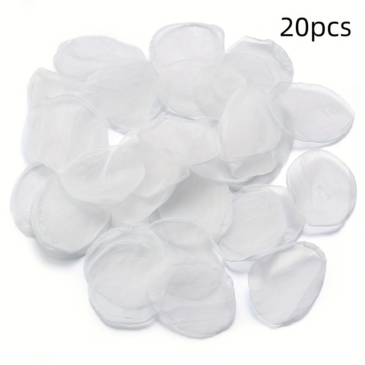 TEMU 20pcs Chiffon Handmade Burnt Petal Unique Earrings Hair Additions For Valentine's Day Wedding Decoration Artificial Petals Handmade Art Supplies