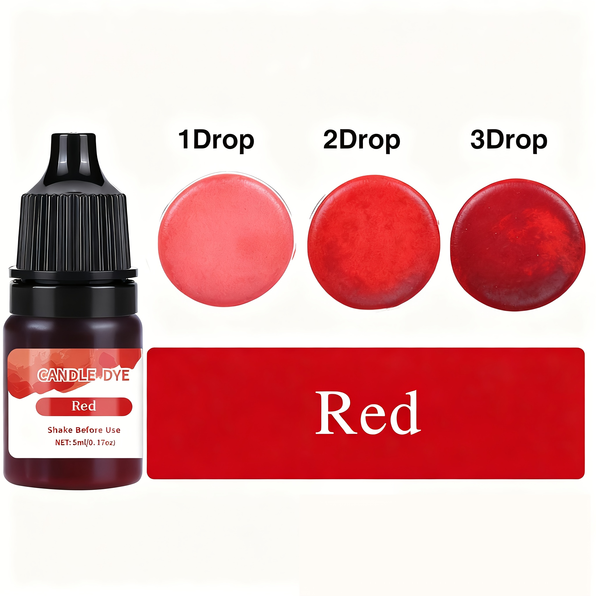 Red 5ml High-concentrate Liquid Candle Dye For Diy Scented Candles – Vibrant Candle Making Supplies