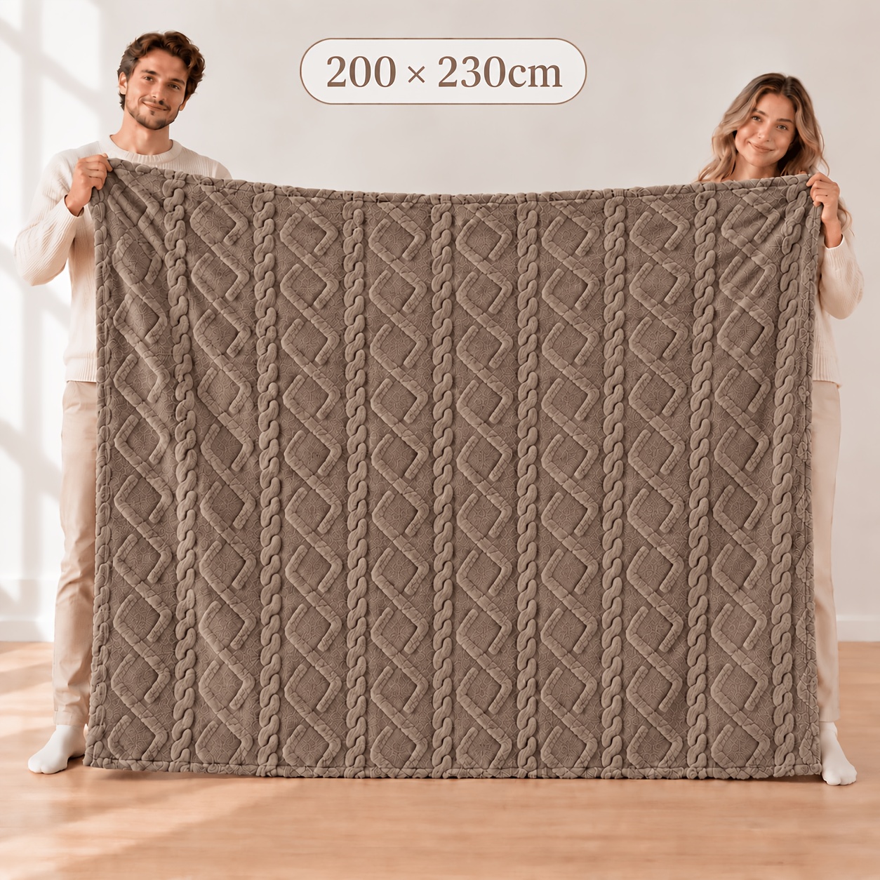 TEMU Sweater Relief Thickened -proof Multifunctional Blanket Spring Summer 1pc Spring And Summer Decor Decor Living Room Sofa Daily Claim Valentine's