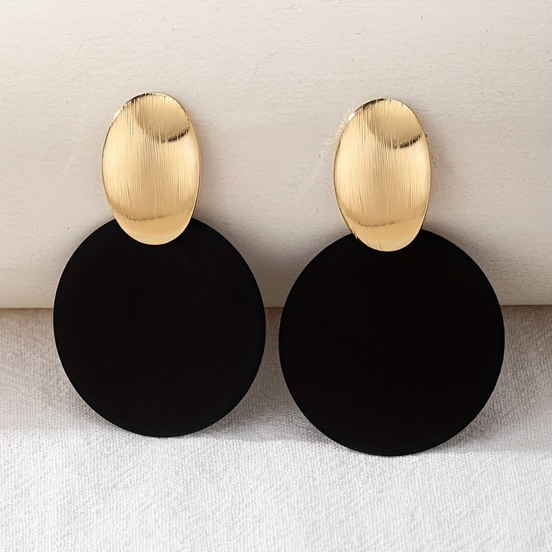 2pcs Geometric Round Women's Earrings Set