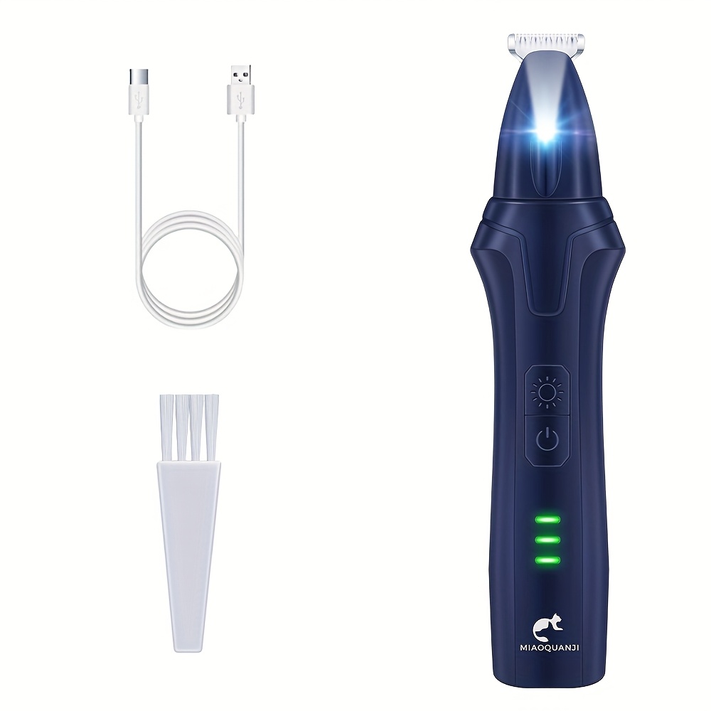 Dog Paw Trimmer With Led Light, 2-speed Adjustments, Motor, Trimmer For Dogs And Cats Grooming Clippers, Safety Electric Dog Paw Hair Trimmer Shavers For Paws, Ears, Face