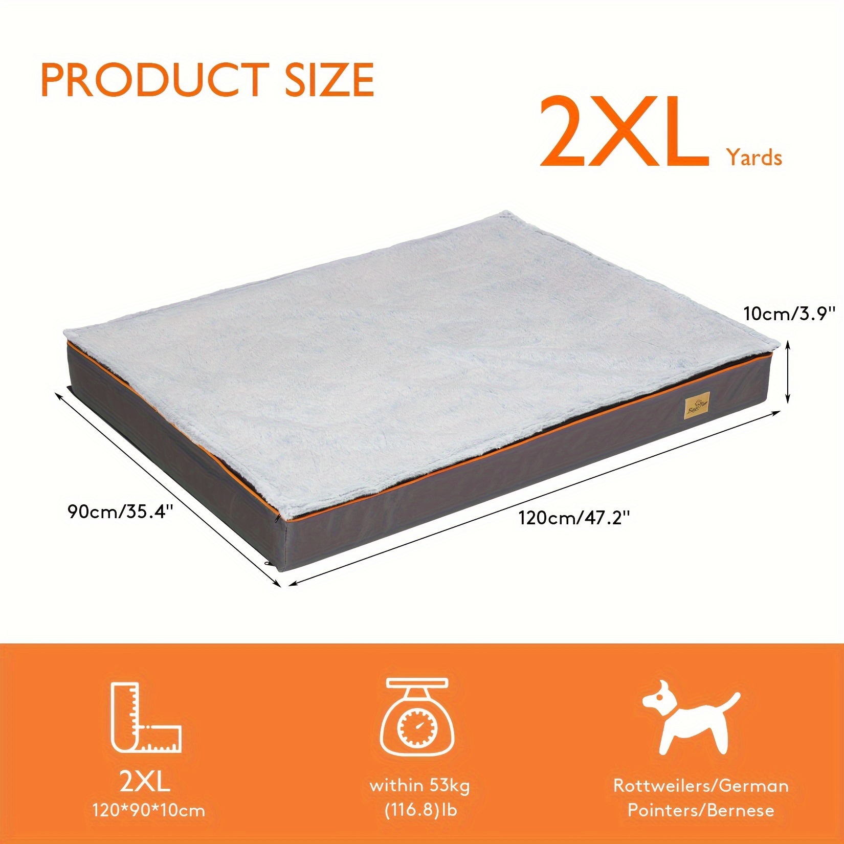 Dog Pet Bed: Large Padded Orthopedic Dog Bed Foam Cushion Pets Pillow Bed, With Washable Cover And Sponge Foam Base Pet Plush Pillow Bed, For , M-3xl