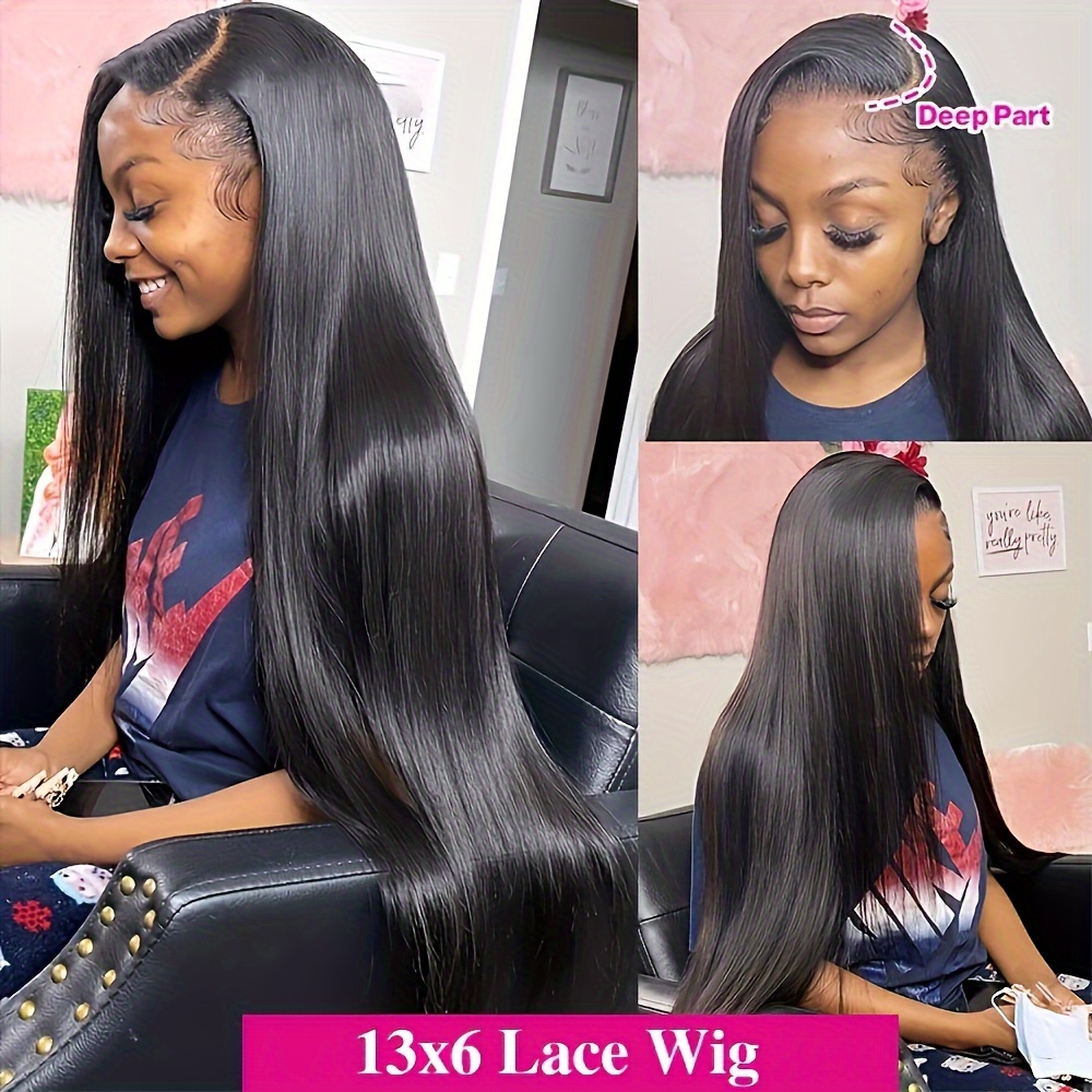 30 Inch Transparent 13x6 Lace Frontal Wig Front Closure Human Hair Wig For  Women