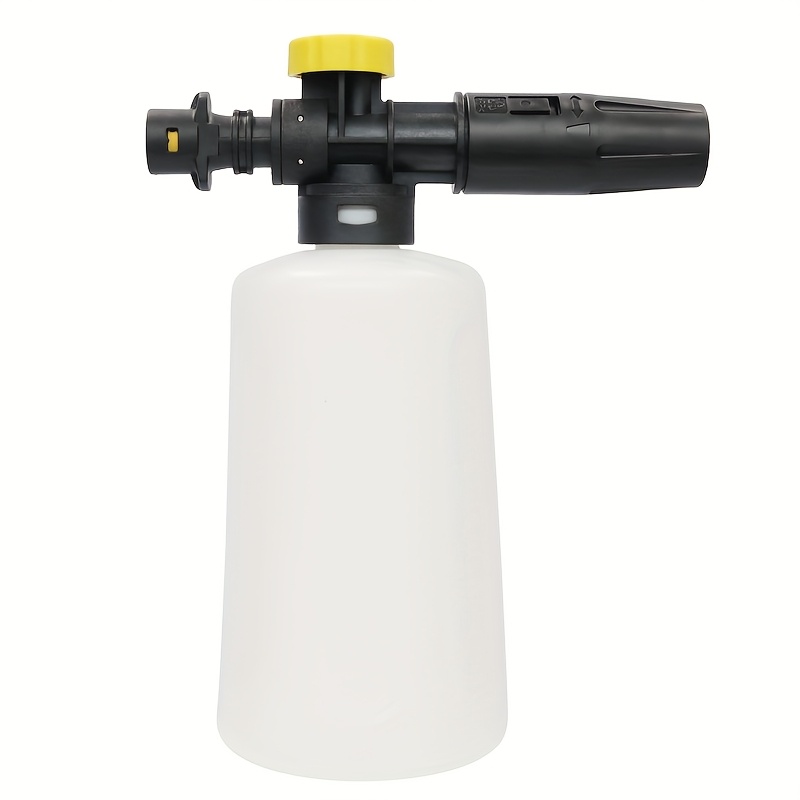 TEMU New 750ml Plastic Snow Foam Lance, Car Wash Soap Foam Generator For -k7 Pressure Washers, Adjustable Nozzle Sprayer - Uncharged Operation, No