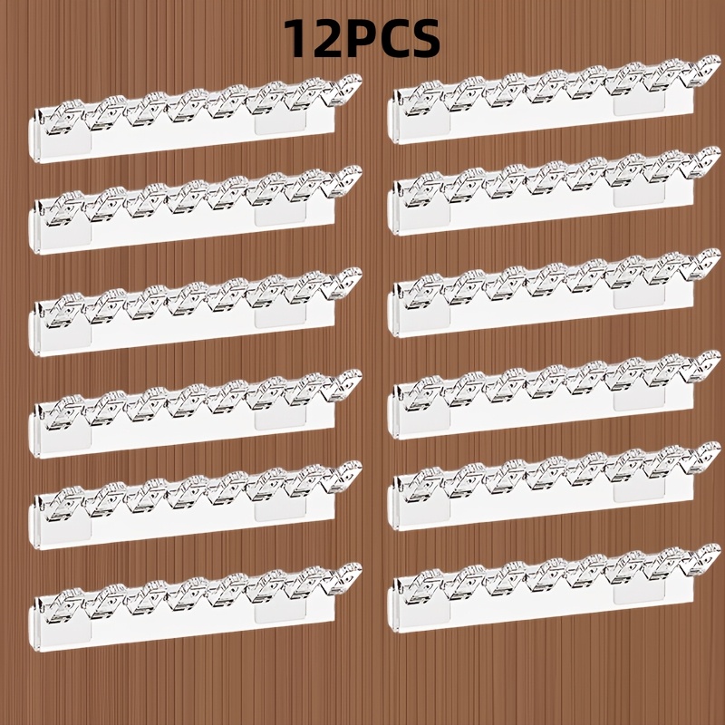 TEMU 1/6/12pcs Crochets de Rangement Muraux Transparents en Acrylique pour Bijoux — Crochet Multifonctionnel en Plastique Durable, Convient pour ,