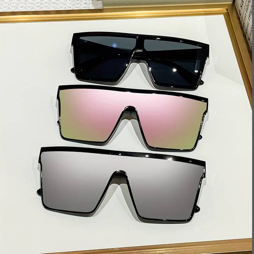 3pcs womens plastic double beam square fashionable casual european and american trendy decorative glasses suitable for party fashion commuting and street photography outfits