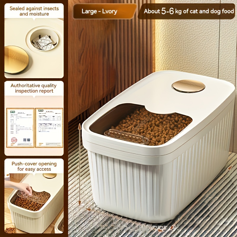 Pet Food Storage Bucket Sealed Food Storage Box Moisture Temu