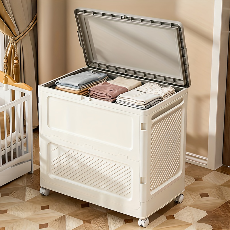 Large Capacity Waterproof And Dustproof Storage Box with Wheels, Multi Purpose Home Storage And Organization Solution Suitable for Bedroom, Living Room, Bathroom And Kitchen 5 Large Capacity Waterproof And Dustproof Storage Box with Wheels, Multi Purpose Home Storage And Organization Solution Suitable for Bedroom, Living Room, Bathroom And Kitchen - Image 5