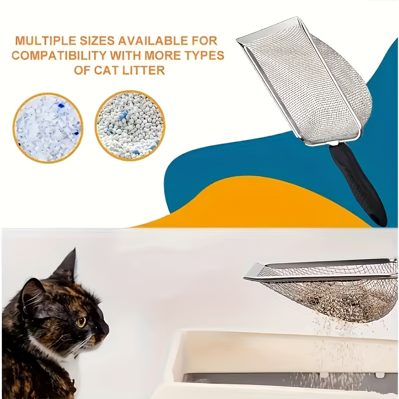 A Stainless Steel Cat Litter Scoop That Is Easy to for Clean And Durable, Perfect for Cleaning Cat Waste And Suitable for Fine Cat Litter